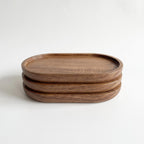 Ovale Serviertabletts aus Holz – Bild 1