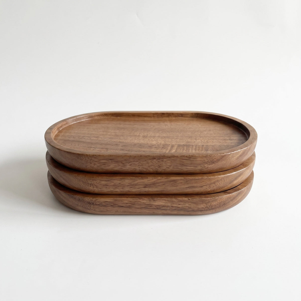 Ovale Serviertabletts aus Holz – Bild 1