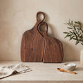 Charcuterie-Brett-Set aus Walnussholz – Bild 1