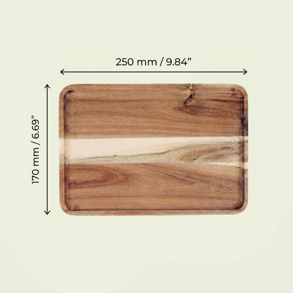 Serviertablett aus Akazienholz – Bild 8